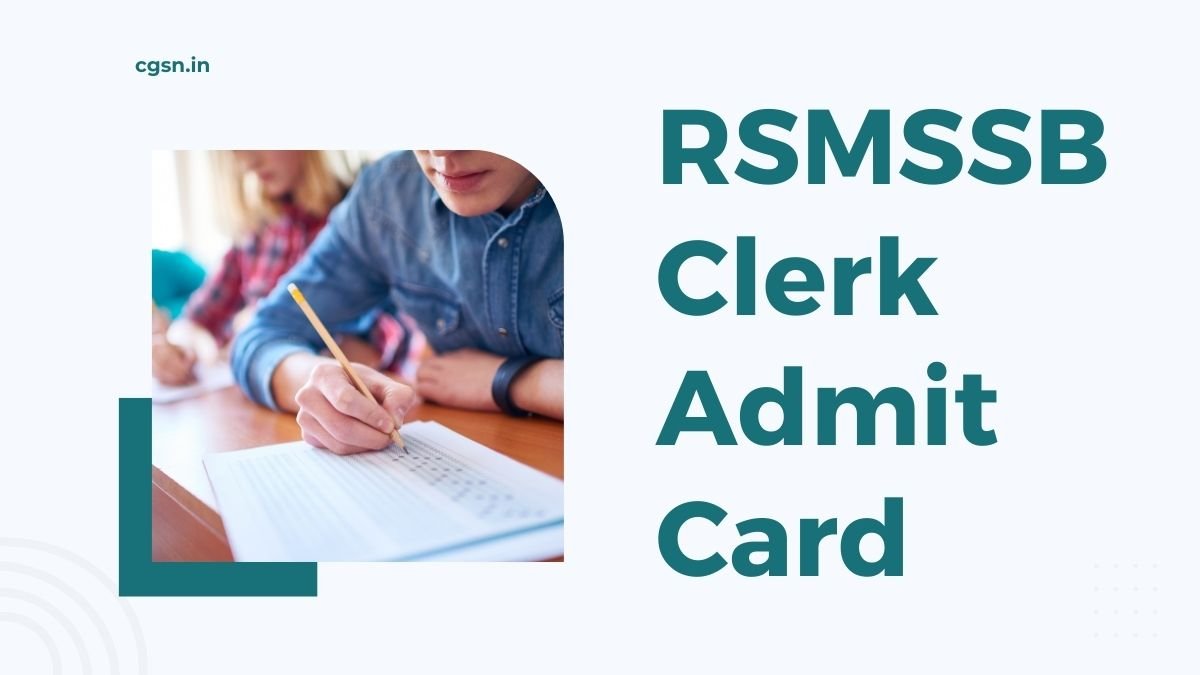 RSMSSB Clerk Admit Card