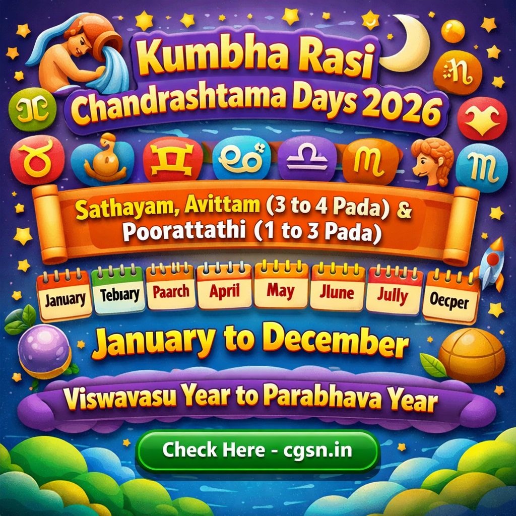 Kumbha Rasi Chandrashtama Days 2026 PDF