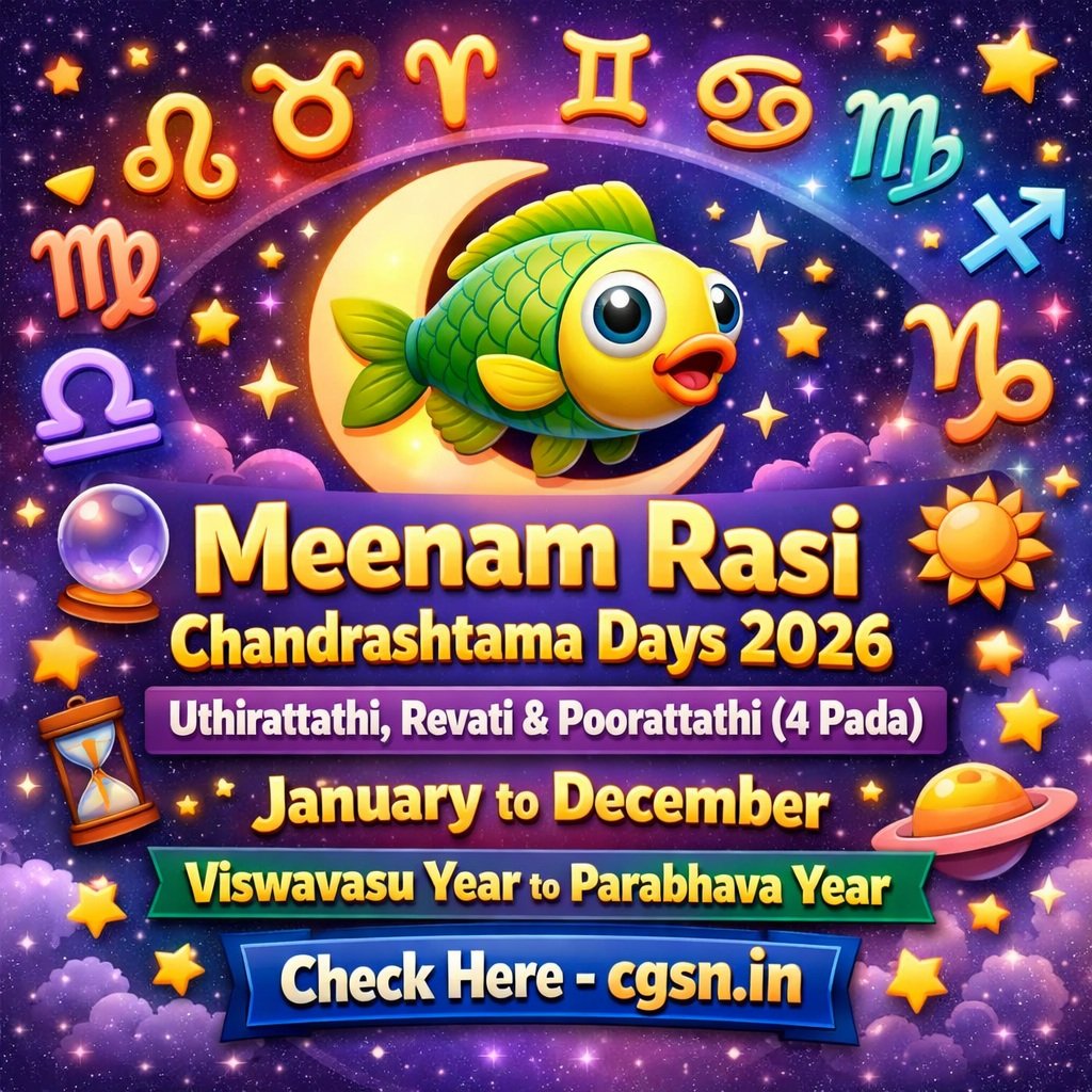 Meenam Rasi Chandrashtama Days 2026 PDF