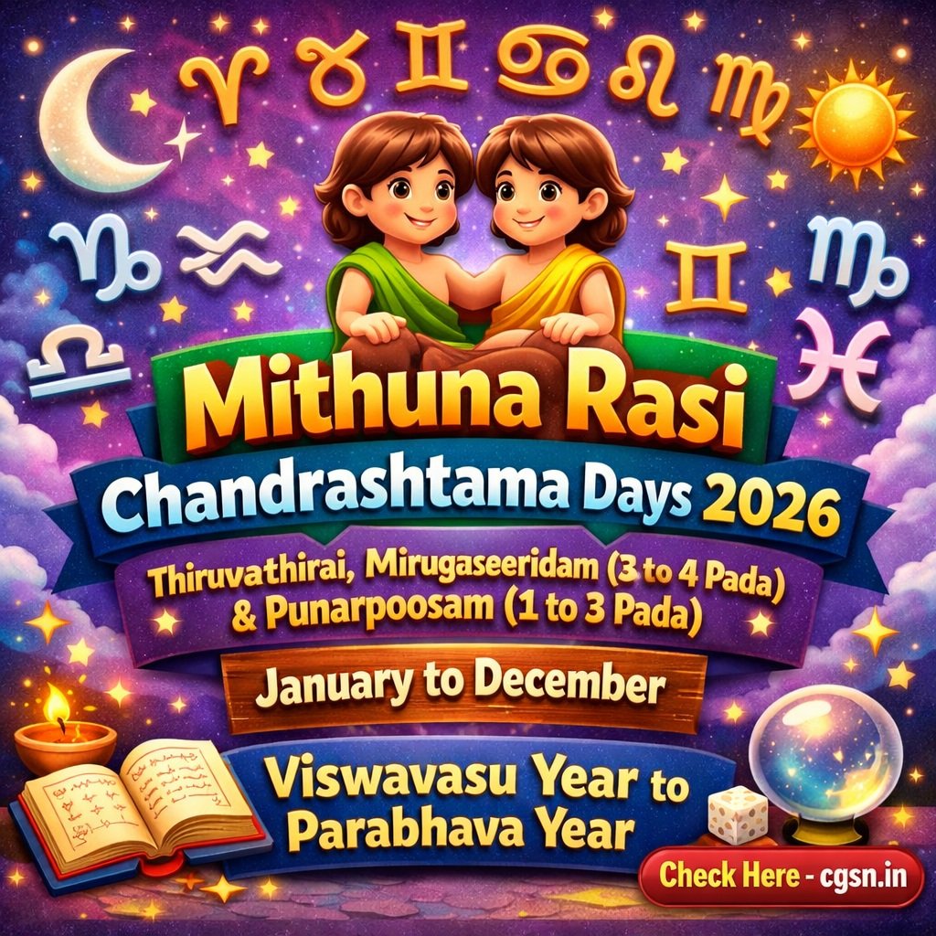 Mithuna Rasi Chandrashtama Days 2026 pdf