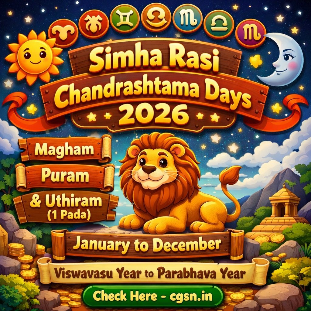 Simha Rasi Chandrashtama Days 2026 PDF