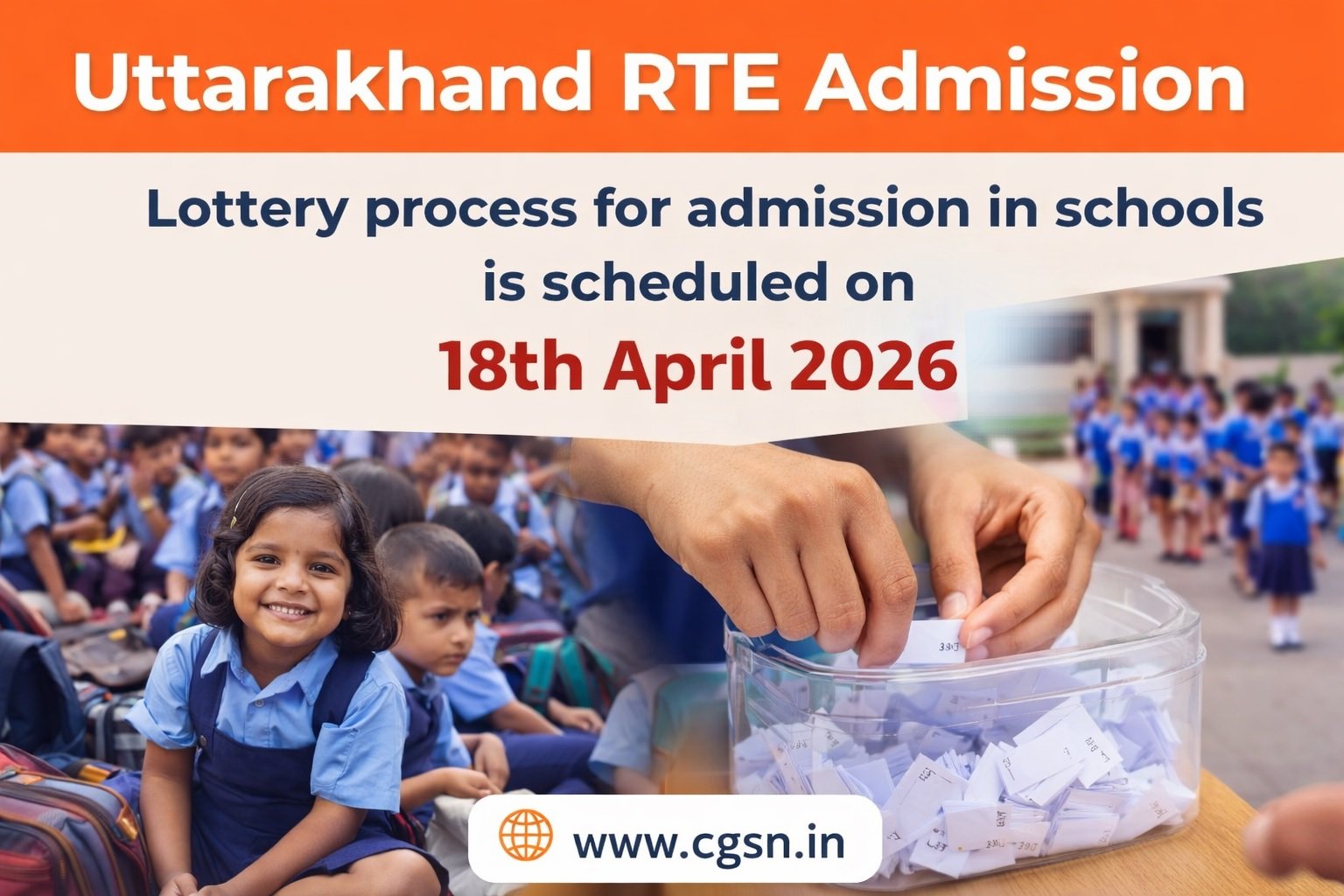 Uttarakhand RTE Admission Lottery results on 18.4.2026