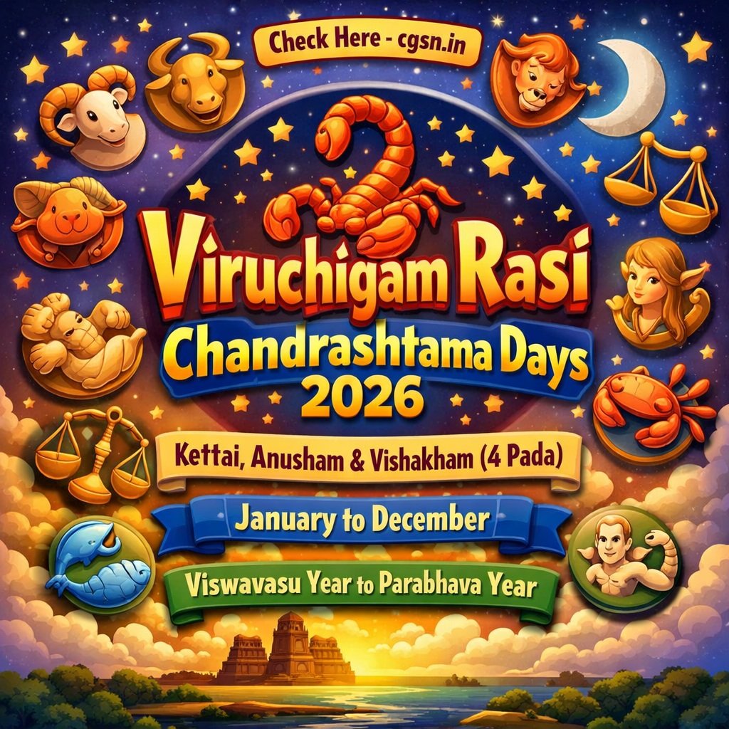 Viruchigam Rasi Chandrashtama Days 2026 PDF