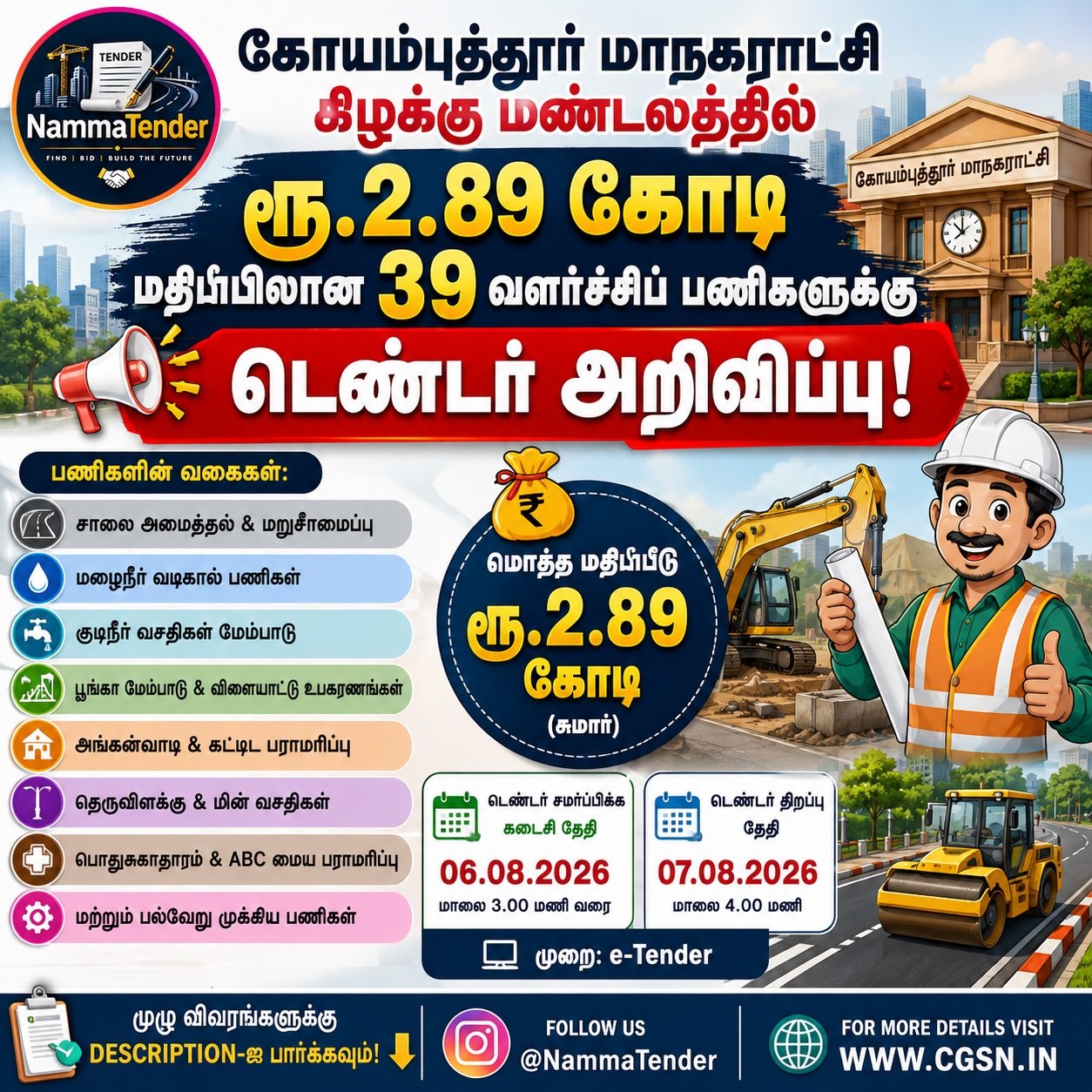 coimbatore tender notification (39) 20.7.2026